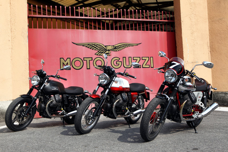 2013 Moto Guzzi V7 Stone, V7 Special and V7 Racer