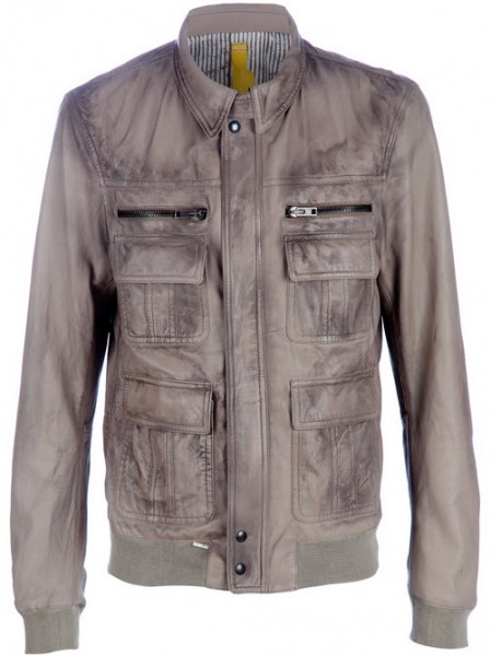 S W O R D distressed leather jacket
