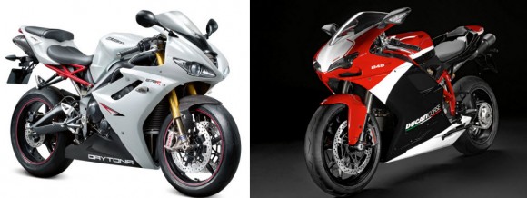 2012 Triumph Daytona 675R VS 2012 Ducati 848 EVO Corse SE