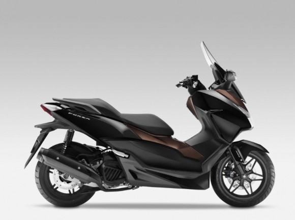2015 Honda Forza 125 Pearl Nightstar Black with Castagna Brown_1