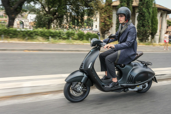 Vespa 946 Emporio Armani Luxurious Scooter on The Road
