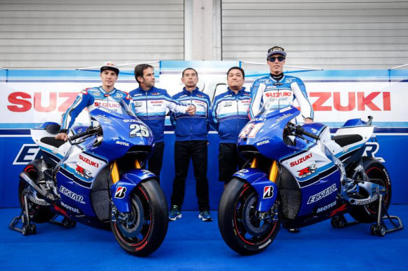 Team Suzuki Ecstar 30th Anniversary Blue and White Livery