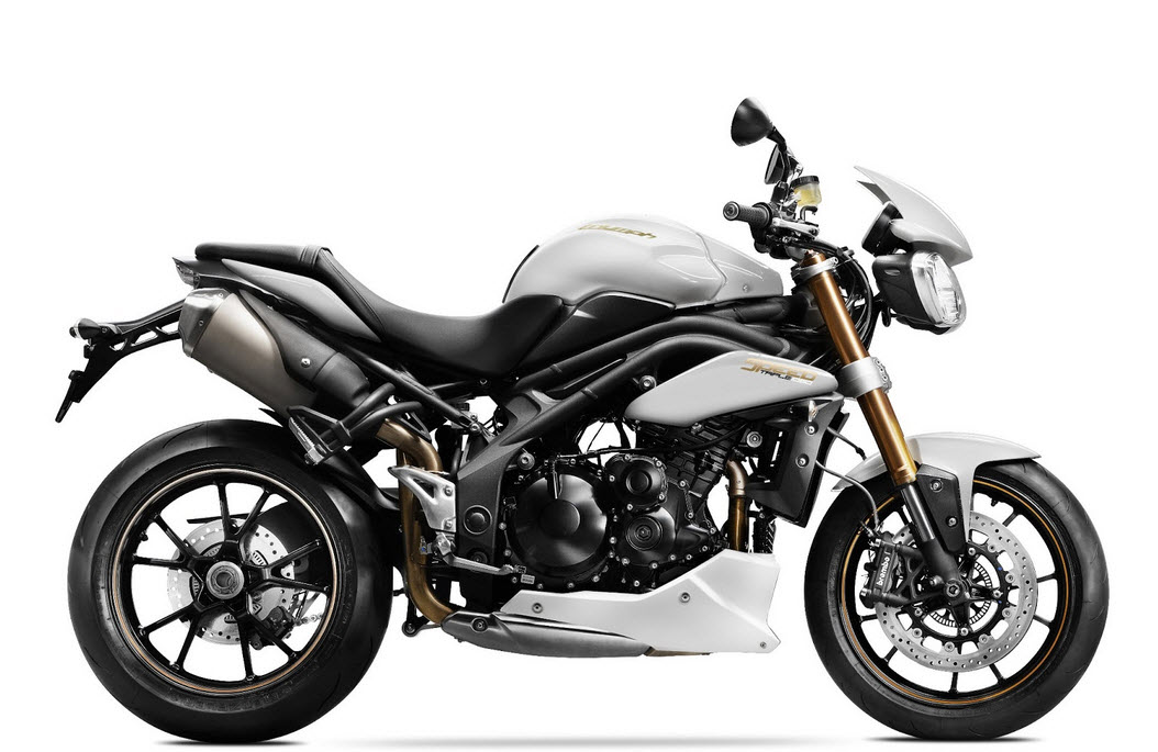 2014 Triumph Speed Triple Crystal White – CPU Hunter